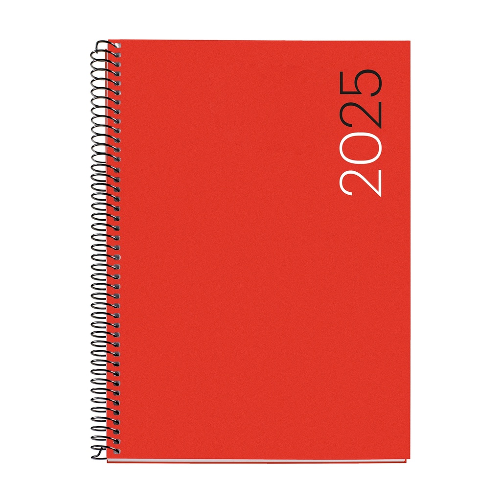AGENDA MR34457 ESPIRALPLUS S/VV-CAT PP CITY ROJO 25 