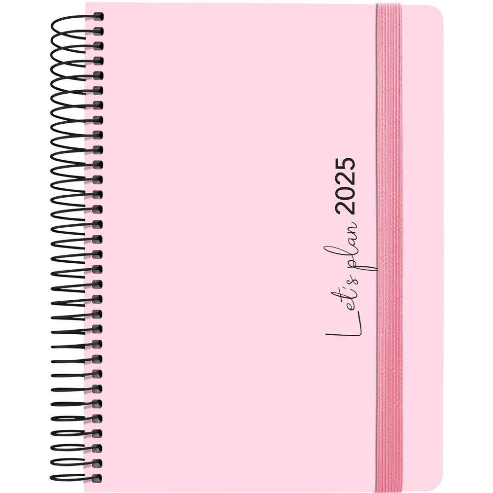 AGENDA GRAFO 70307053 25 D/P 15X21 LISO ROSA PASTEL