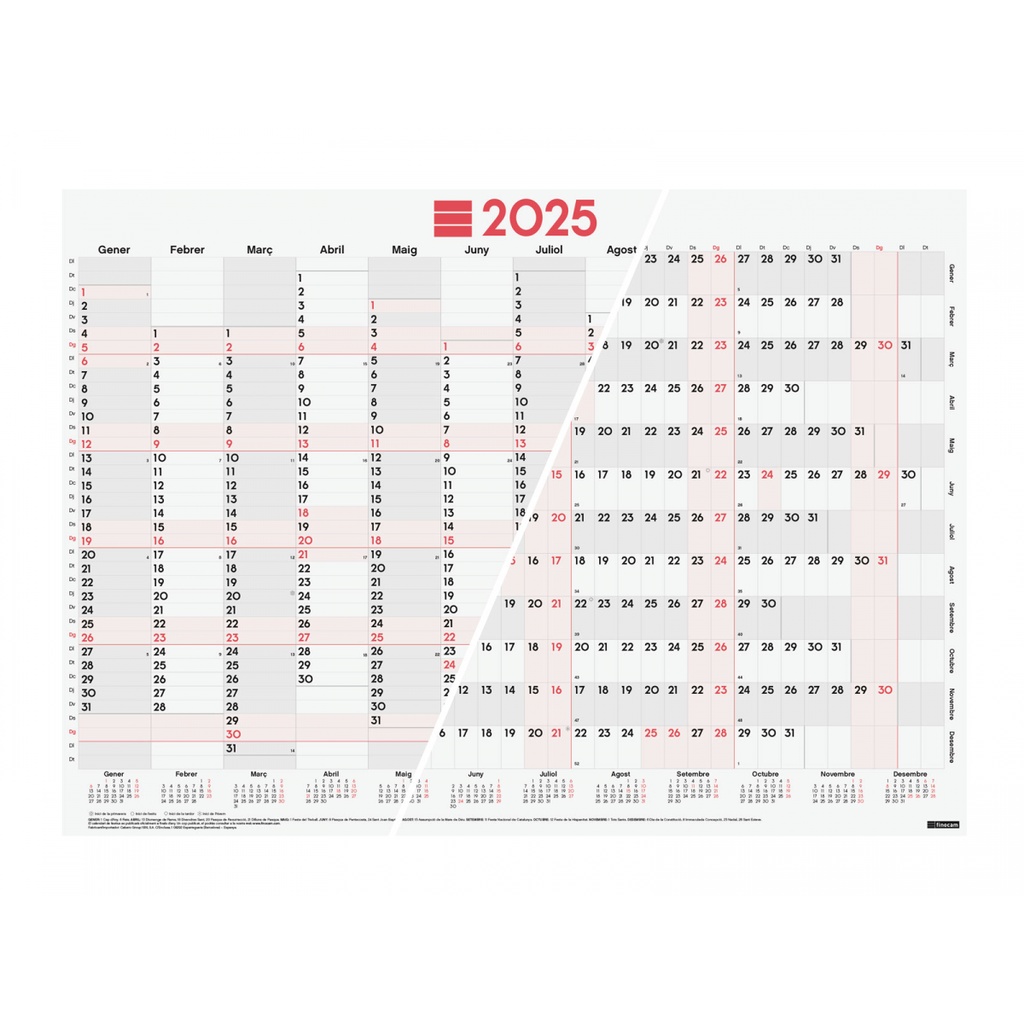 PLANIFICADOR POSTER FINOCAM 780370025 MIXTO POSTER PLANIFICADOR 2025CAT+