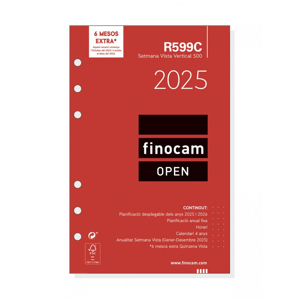 RECAMBIO FINOCAM 711800025 OPEN R599C REC.ANUAL.500 SVV 2025 CAT+