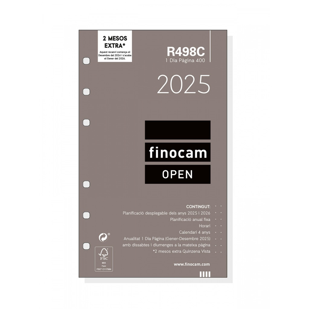 RECAMBIO FINOCAM 711890025 OPEN R498C REC.ANUAL.400 1DP 2025 CAT+