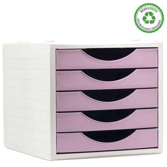 MODULO A.2000 4005RSPS ECOGREEN ARCHIVOTEC SOSTENIBLE 5 CAJONES ROSA PASTEL