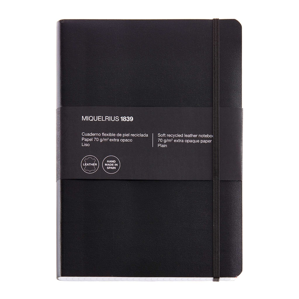CUADERNO MR10405 FLEXIBLE PIEL 4º LISO NEGRO
