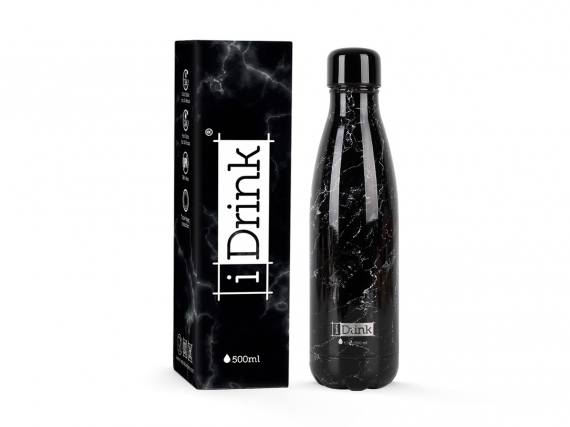 BOTELLA iDrink ID0426 TERMICA 500 ML MARBLE BLACK
