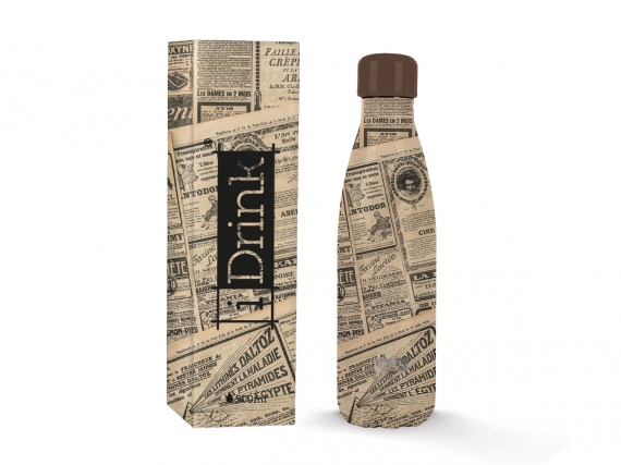 BOTELLA iDrink ID0451 TERMICA 500 ML NEWSPAPER