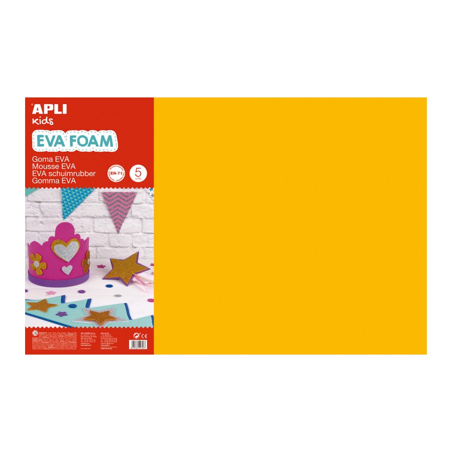 GOMA EVA APLI 12758 400x600x2MM NARANJA 5UN