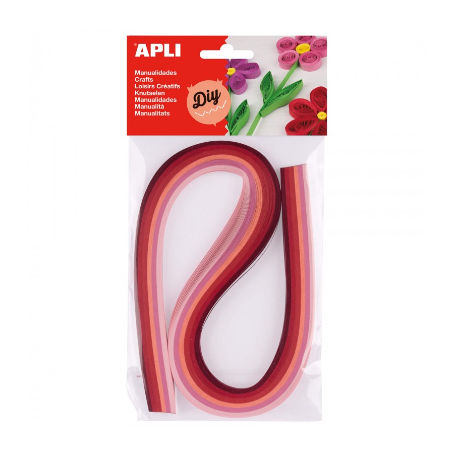 PAPEL APLI 14789 QUILLING TONOS ROSA 120 TIRAS