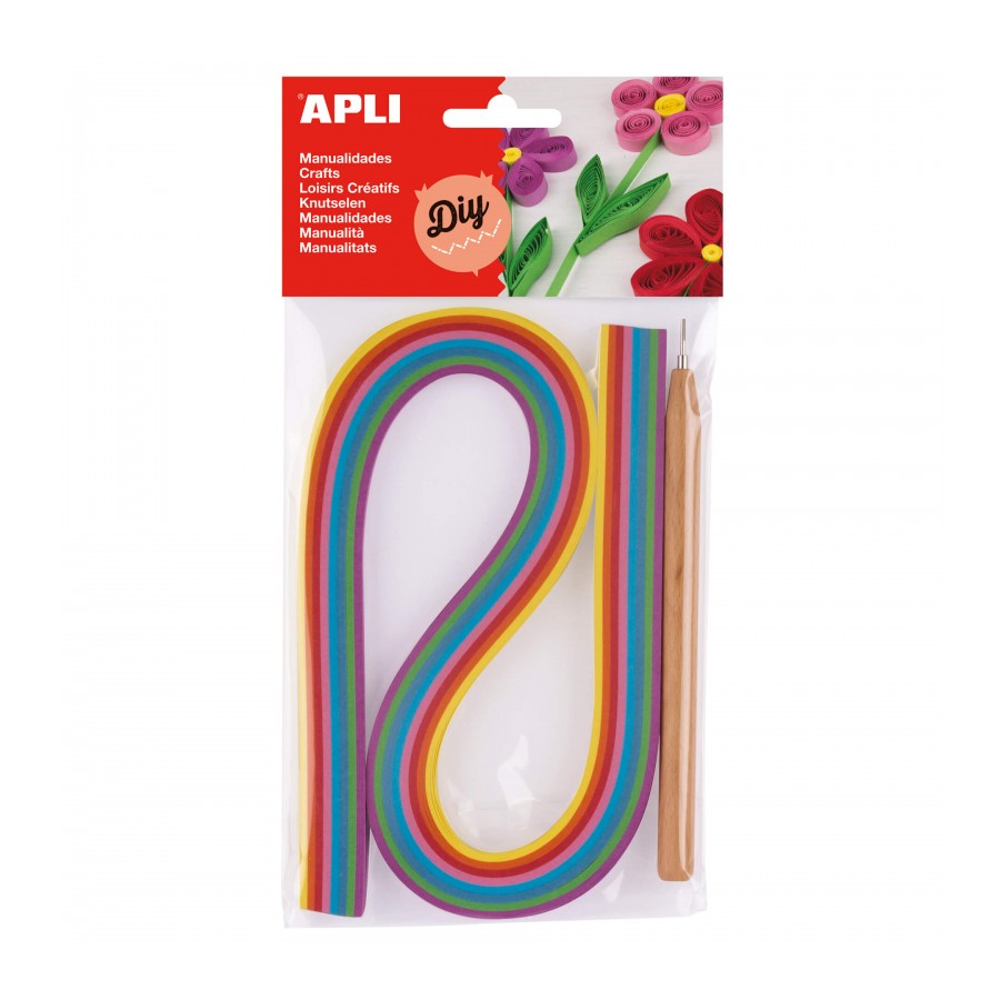 PAPEL APLI 14792 QUILLING TONOS SURTIDOS+HERRAMIENTA