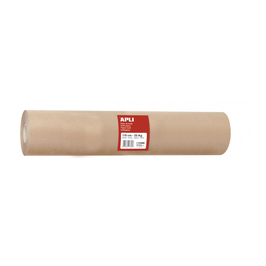 ROLLO KRAFT APLI 13369 110CM 280MTS MARRÓN 25KG 80GR