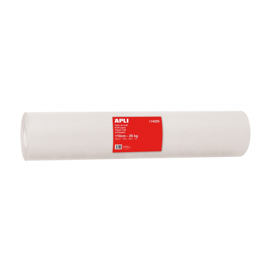 ROLLO KRAFT APLI 14225 110CM 280MTS BLANCO 25KG 80GR
