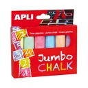 TIZA APLI 14367 JUMBO COLORES SURT. REDONDA 6UN