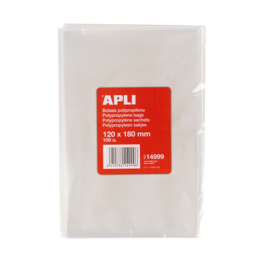 BOLSA APLI 14999 120x180MM POLIPROP. PAQ. 100UN