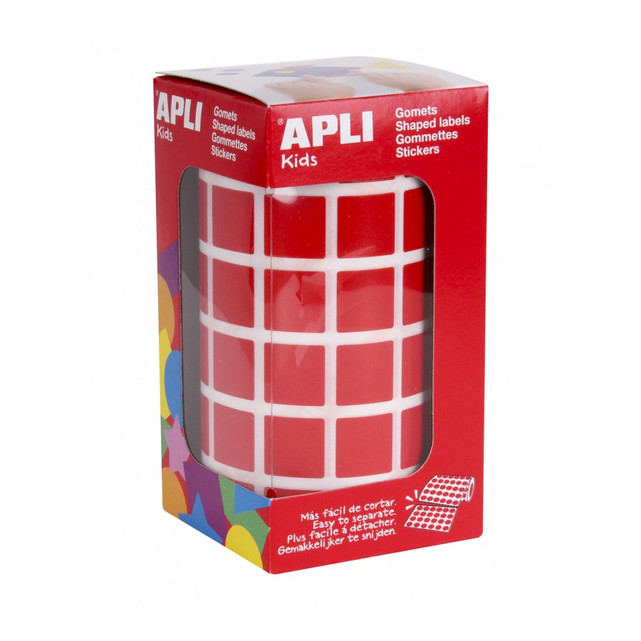 GOMETS APLI 12477 15x15 CUADRADO ROJO 2832UN