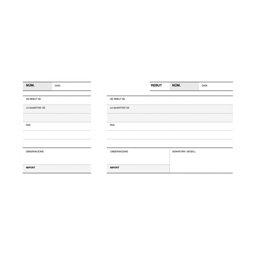 TALONARIO APLI 12719 RECIBOS 3 DE FOLIO 1/3 LITO A-16 CAT.