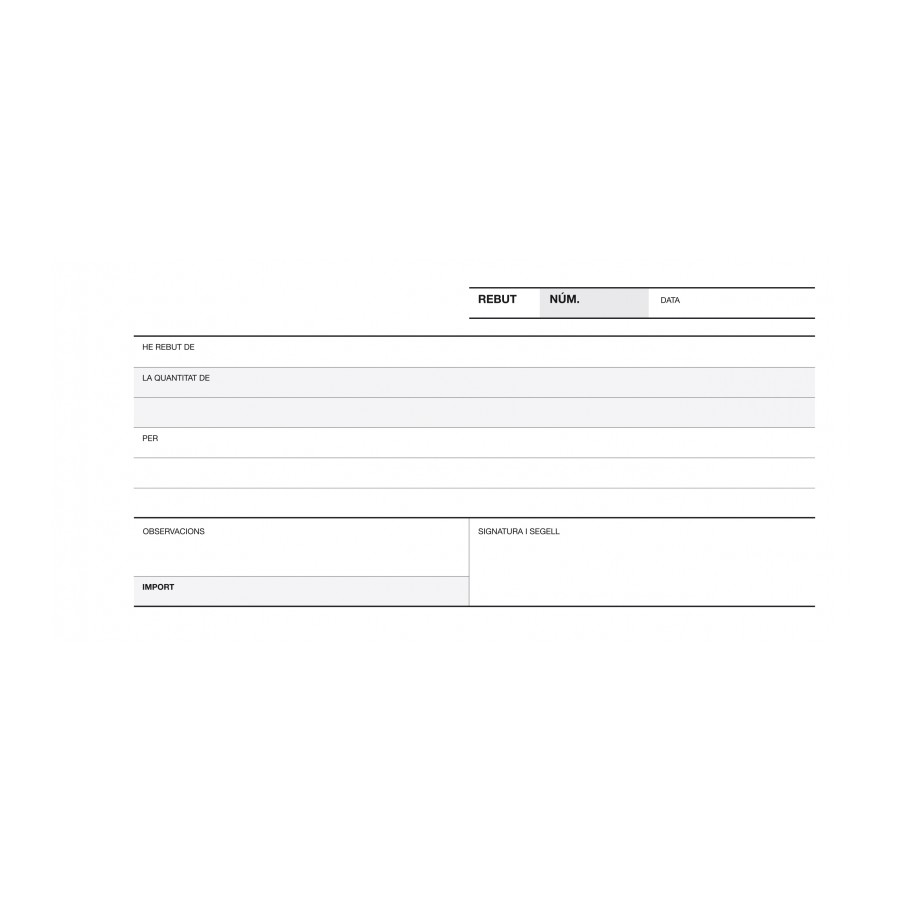 TALONARIO APLI 12945 RECIBO 3 DE FOLIO 1/3 DUPLICADO A-60 CAT.