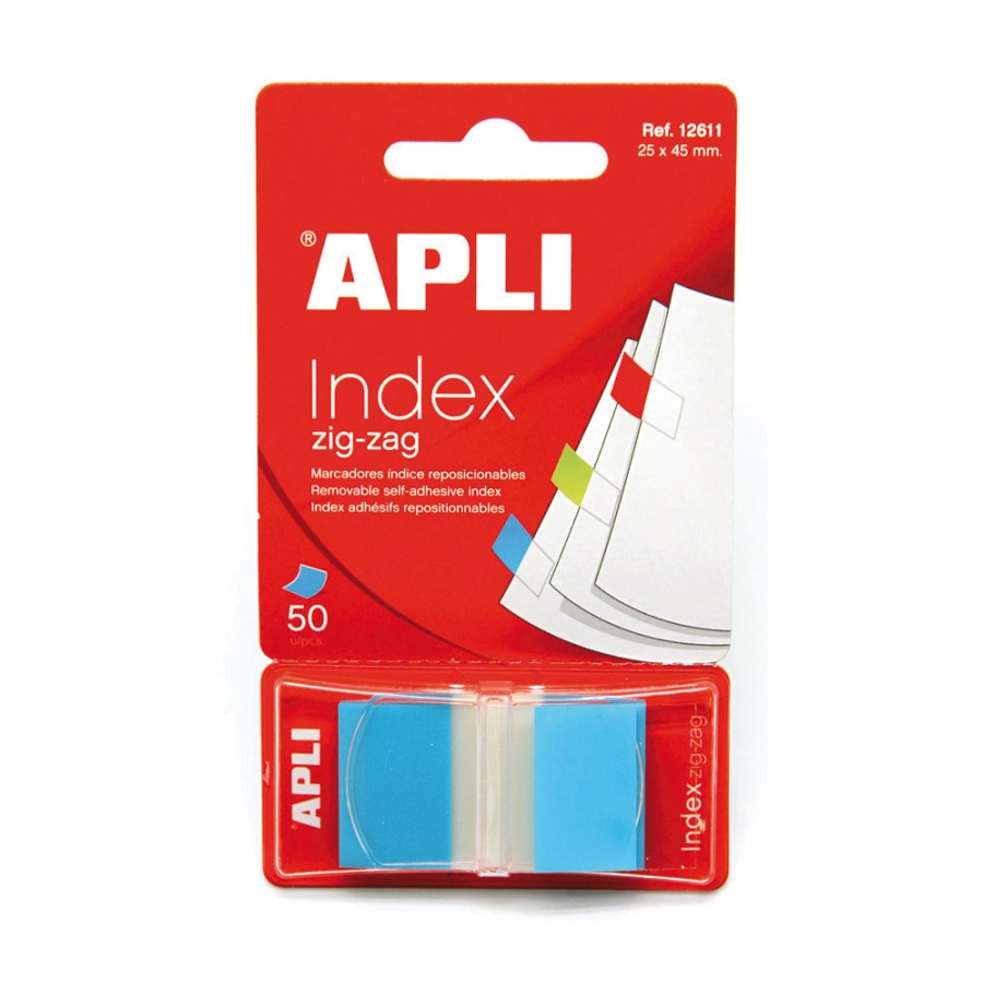 INDICE APLI 12611 25x45 ZIG-ZAG AZUL AUTOADH 50 UN