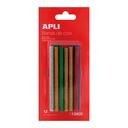 SILICONA APLI 13800 RECAMBIO BARRAS GLITTER 7,5MM 12UN