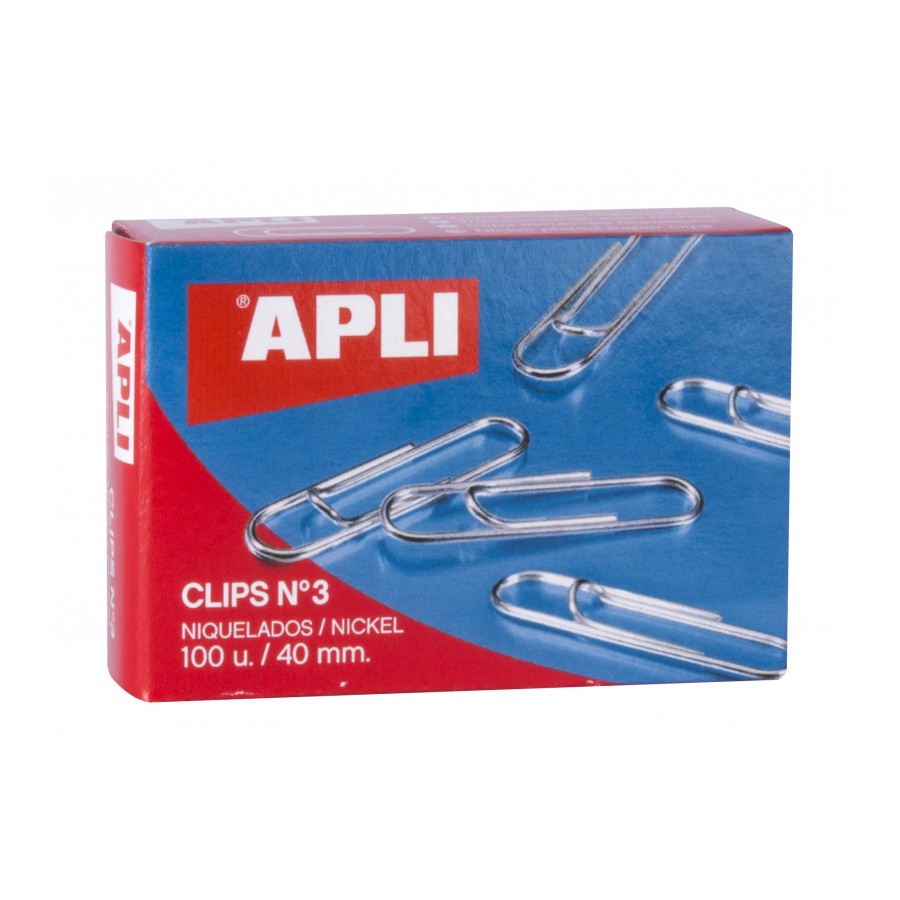 CLIPS APLI 11712 Nº3 NIQUEL40MM 100UN