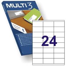 ETIQUETES MULTI 3 04703 70X35 MM. 100 FU