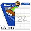 ETIQUETES MULTI 3 10517 70X35 MM. 500 FU