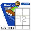 ETIQUETES MULTI 3 10520 97X42.4 MM. 500