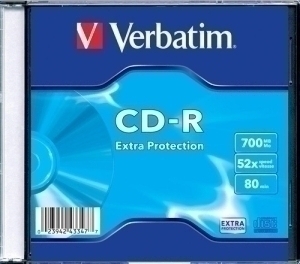 CD-R VERBATIM 43415CD-R 80MN SLIM (X10) DATALIFE EXTRA PROTECCION 52X