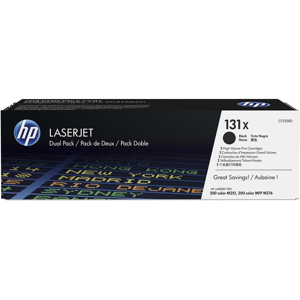 TONER HP CF210XD  NR.131X (2X24K)NEGRO LJ COLOR M251 SERIES
