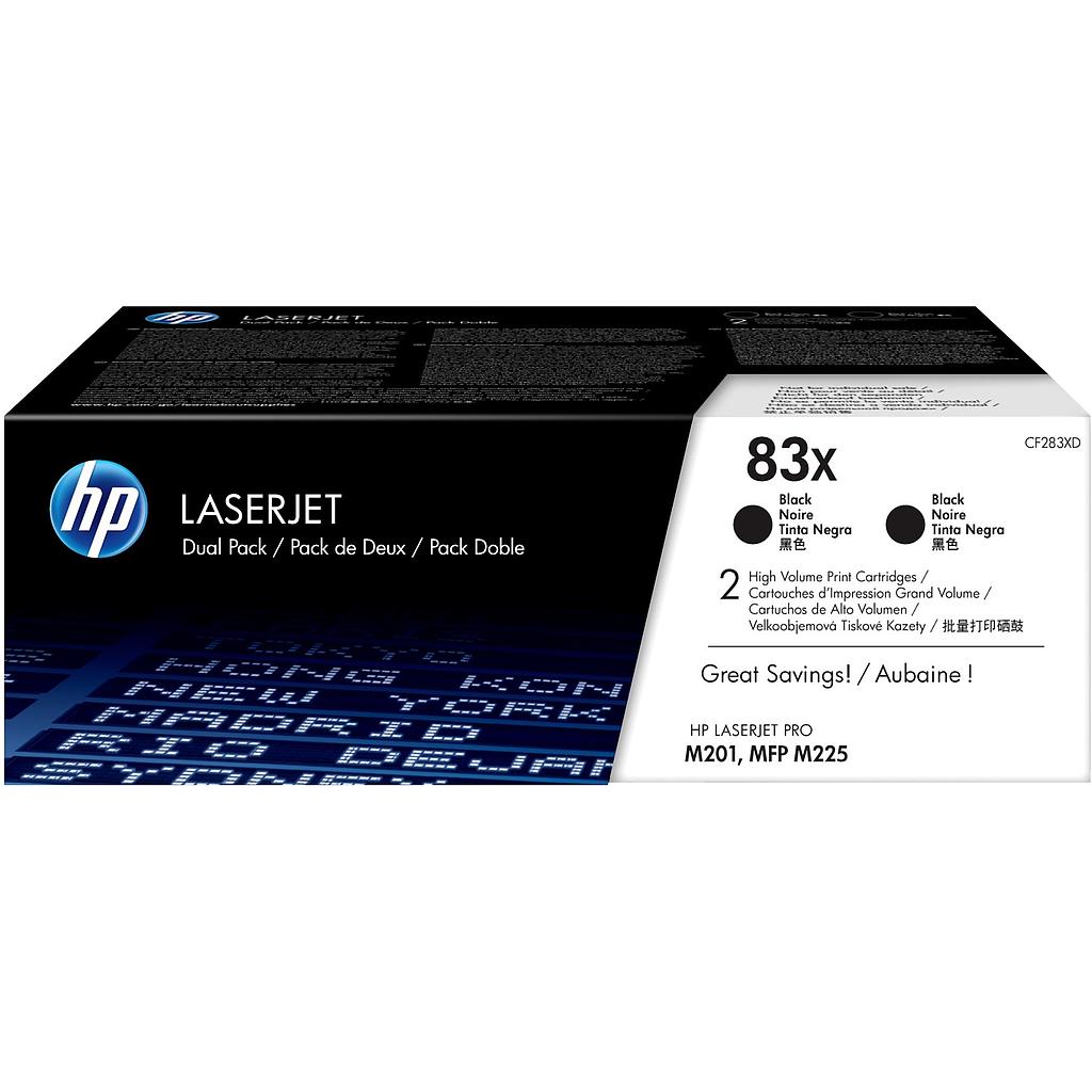TONER HPCF283XD NEGRO 83X (X2) LASERJET  PRO MFP M201/M225