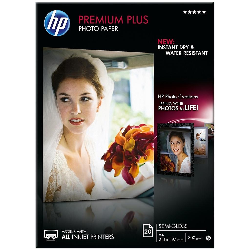 PAPEL HP CR673A  PHOTO SEMI-GLOSSY A4 PREMIUM+ (300GR)-20H         A