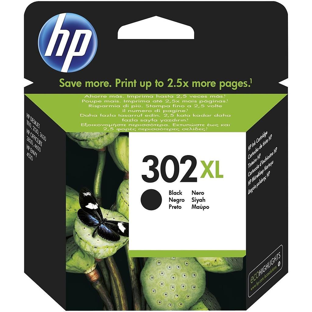 CARTUCHO HP F6U68AE Nº302XL NEGRO