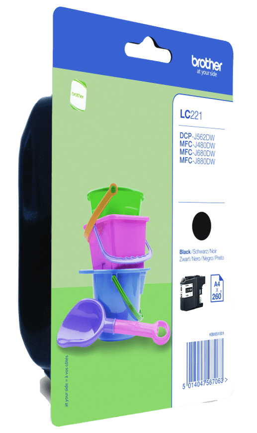 CARTUCHO BROTHER LC221BKBP DCP-J562DW NEGRO MFC-J480DW MFC-J880DW (260P)