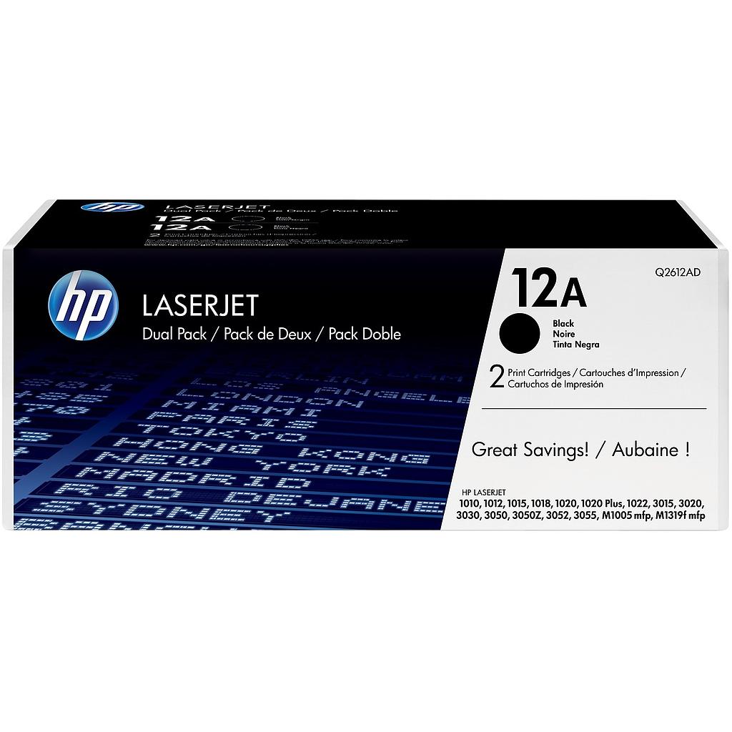 TONER HP Q2612AD  LASERJET 1010/12 (X2)
