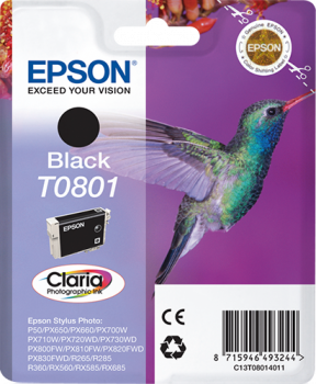 CARTUCHO EPSON C13T08014011CAR.STY.R265/360/RX560  NEGRO