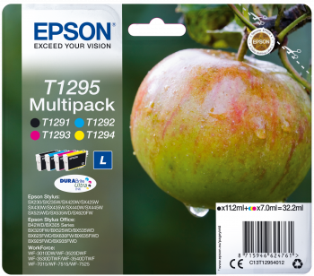 PACK EPSON C13T129540              4 COLORES SX420W/ SX425W/ OFFICE BX305F