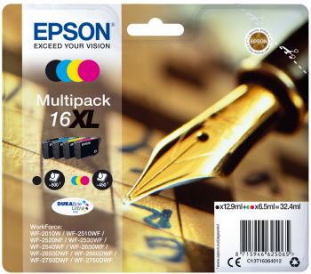 PACK EPSON T163640 DURABRIT. ULTRA 16XL (C/M/Y/N)