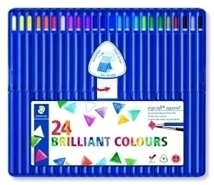 ESTUCHE STAEDTLER 156 SB24-I ERGOSOFT AQUARELA 156, METALICO 24 LAPICES