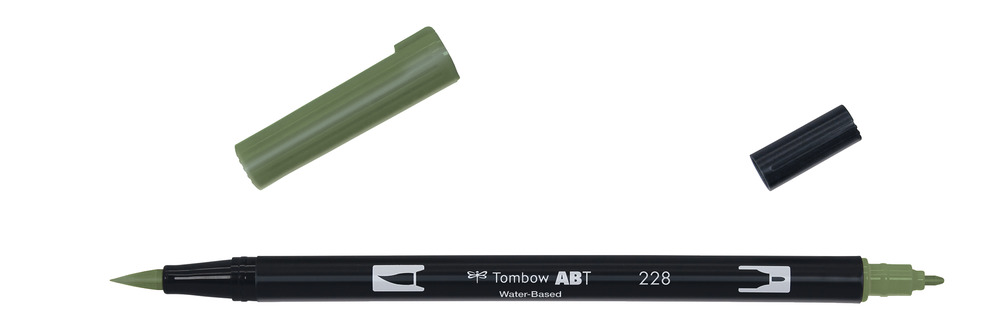ROTULADOR TOMBOW PINCEL TOMBOW ABT-228 DUAL BRUSH-228COLOR GREY GREEN.