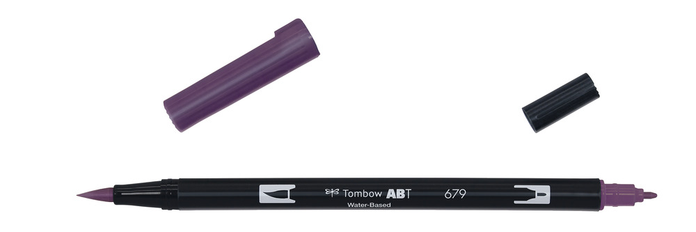 ROTULADOR TOMBOW PINCEL TOMBOW ABT-679 DUAL BRUSH-679COLOR DARK PLUM.
