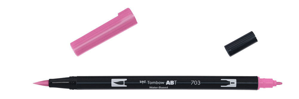 ROTULADOR TOMBOW PINCEL TOMBOW ABT-703 DUAL BRUSH-703COLOR PINK ROSE.