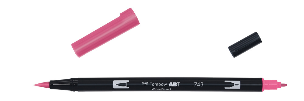 ROTULADOR TOMBOW PINCEL TOMBOW ABT-743 DUAL BRUSH-743COLOR HOT PINK.