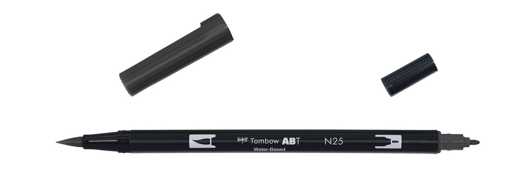 ROTULADOR TOMBOW PINCEL TOMBOW ABT-N25 DUAL BRUSH-N25COLOR LAMP BLACK.