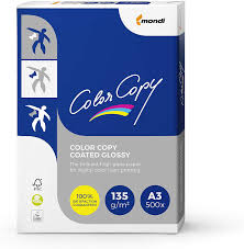 PAPEL COLOR C. GLOSSY 135GRS. A-3