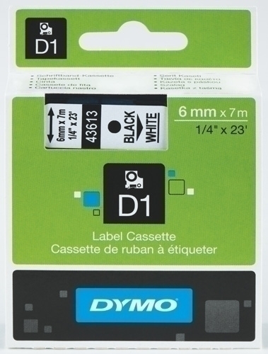 CINTA   DYMO 764141 D1 6MMX7M NG BL 43613