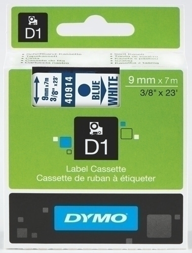 CINTA   DYMO 764192 D1 9MMX7M AZ/BL 40914