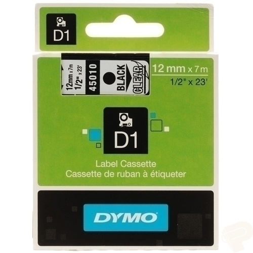 CINTA   DYMO 764257 D1 12MMX7M NG/TR 45010