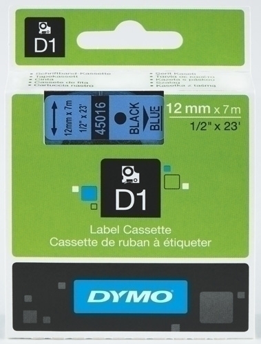 CINTA   DYMO 764338 D1 12MMX7M NG/AZ 45016