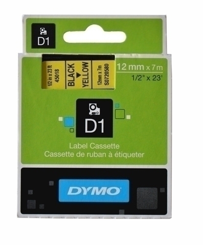 CINTA   DYMO 764354 D1 12MMX7M NG/AM 45018