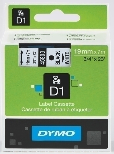 CINTA   DYMO 764427 D1 19MMX7M NG/BL 45803