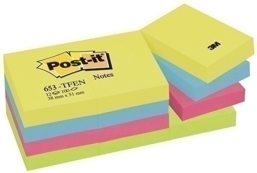 BLOC  NOTAS POST-IT 388188 38X51 ENERGIA STD 653-TFEN