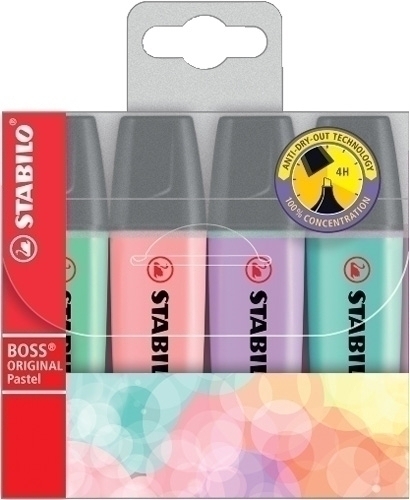 ESTUCHE STABILO 70/4-2  BOSS ORIGINAL PASTEL ESTUCHE 4 UDS.  